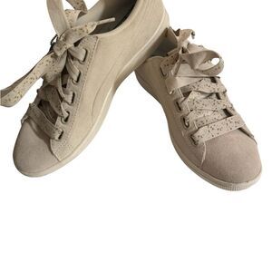 Puma Womens Vikky Ribbon Dots Sneaker Shoes White 366930 02 Lace Up 8.5M NWT